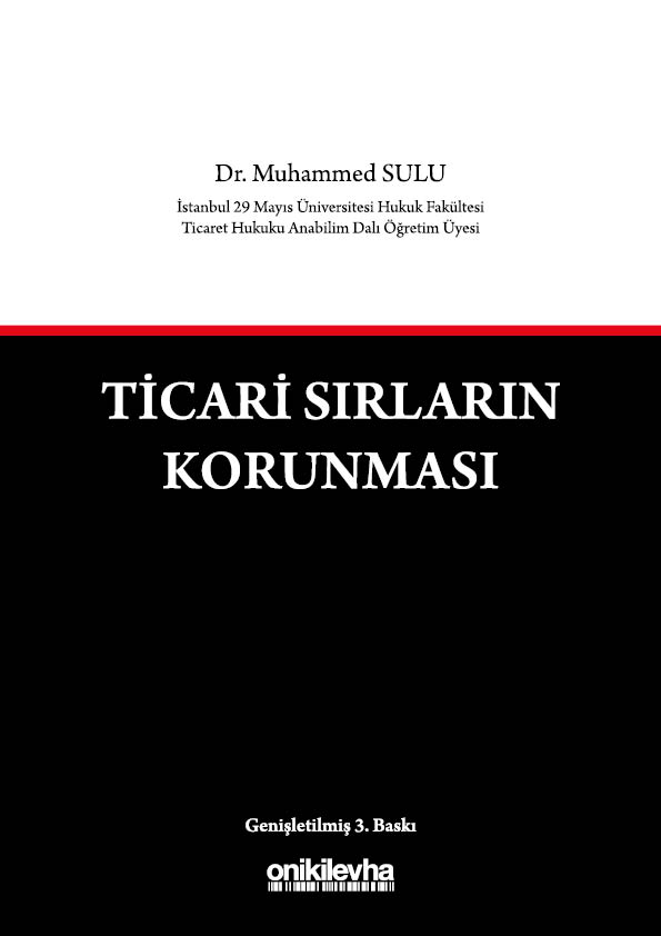 Kitap Kapağı  Ticari Sırların Korunması (Ciltli)