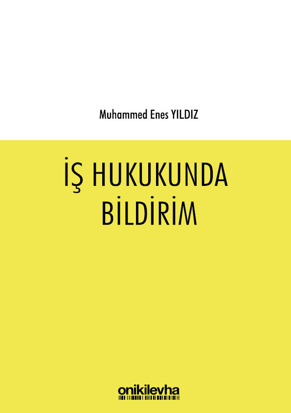 Kitap Kapağı  İş Hukukunda Bildirim