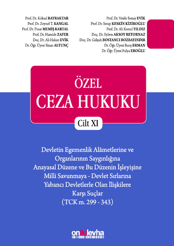 Kitap Kapağı  Özel Ceza Hukuku Cilt XI