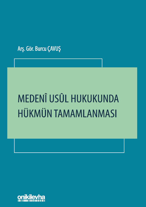 Kitap Kapağı  Medeni Usul Hukukunda Hükmün Tamamlanması