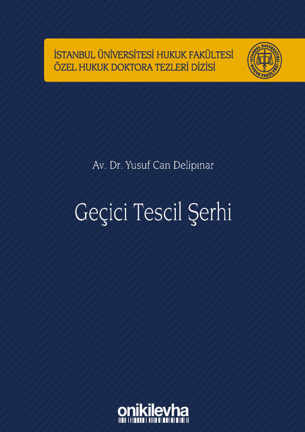 Kitap Kapağı  Geçici Tescil Şerhi