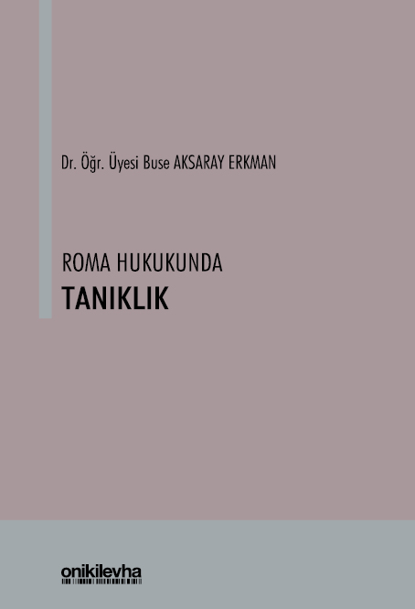 Kitap Kapağı  Roma Hukukunda Tanıklık